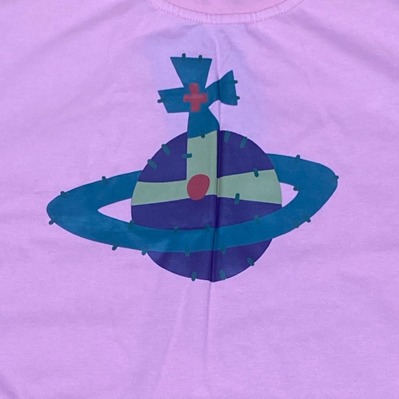Vivienne Westwood Go Sprayorb Classic Tee Iconic Orbit Logo Unisex Sz S Pink - Picture 2 of 7